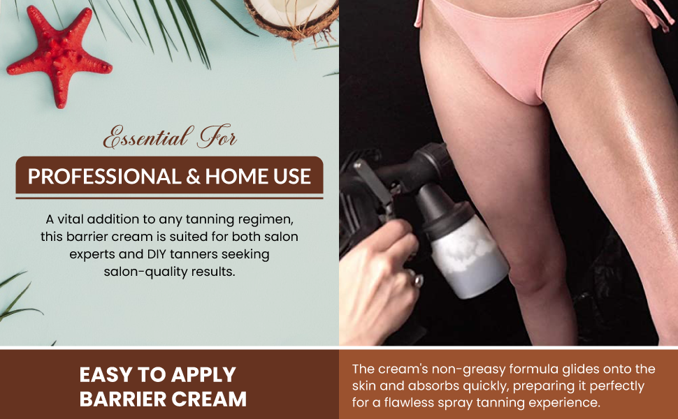 Bronze Tan, Barrier Cream, DHA Spray Tan Barrier Cream, Barrier Cream for Spray Tanning