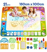 lenbest Tappeto Magico Bambini - 150×100cm Doodle Tappeto Magico - Giochi Bambini 2 3 Anni - Gioc...