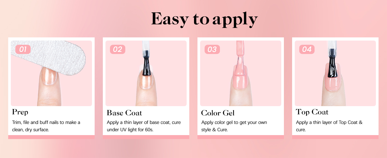 Candy Lover Gel Nail Polish Kit, 36W UV Nail Light Lamp, 12 Colors Gel