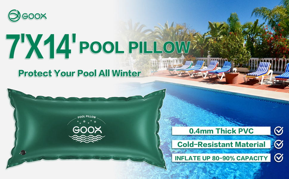 Pool Pillows for Above Ground Pools 7'X14', Large Pool Air