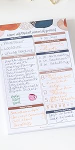 6" x 9" DAILY PLANNING SYSTEM PAD, Earthy Abstract
