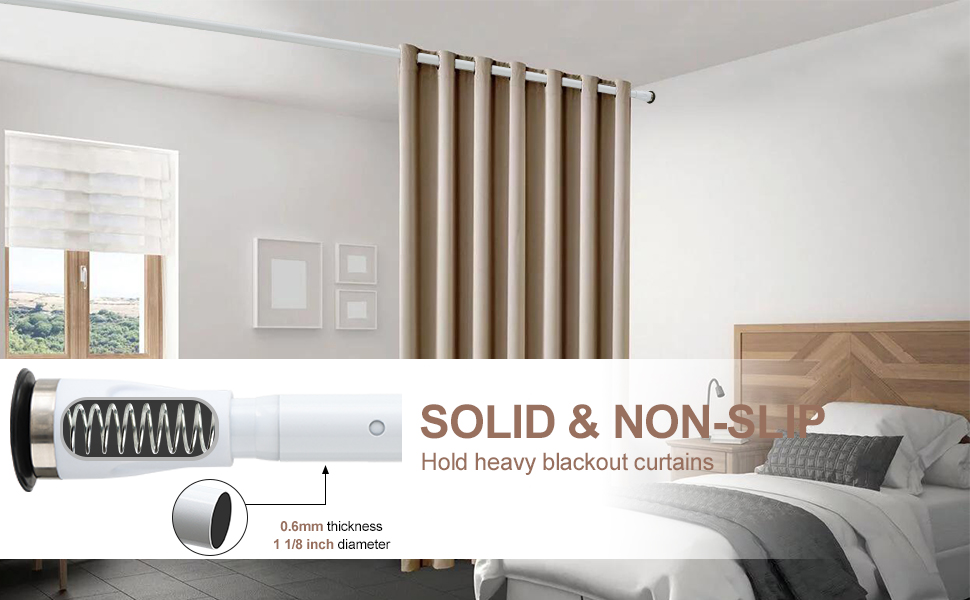 Tension Curtain Rod 4359 inches Expandable Tension Rod