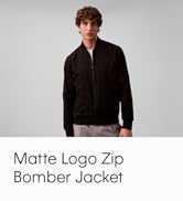 Calvin Klein Men's Matte Logo Zip Bomber Jacket