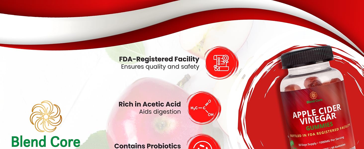 Blend Core Apple Cider Vinegar Gummies