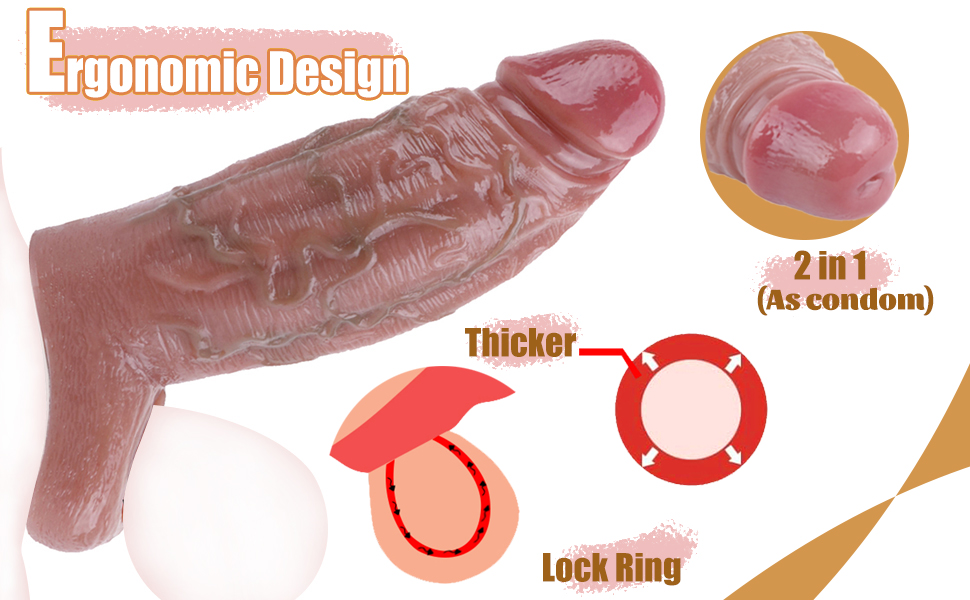 reusable condom male silicone sleeve