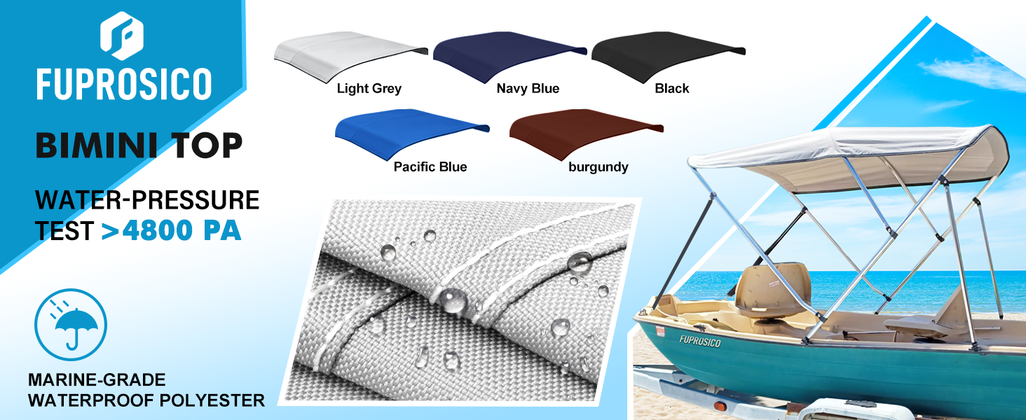 Fuprosico Bimini Top Replacement Canvas with Light Hole for