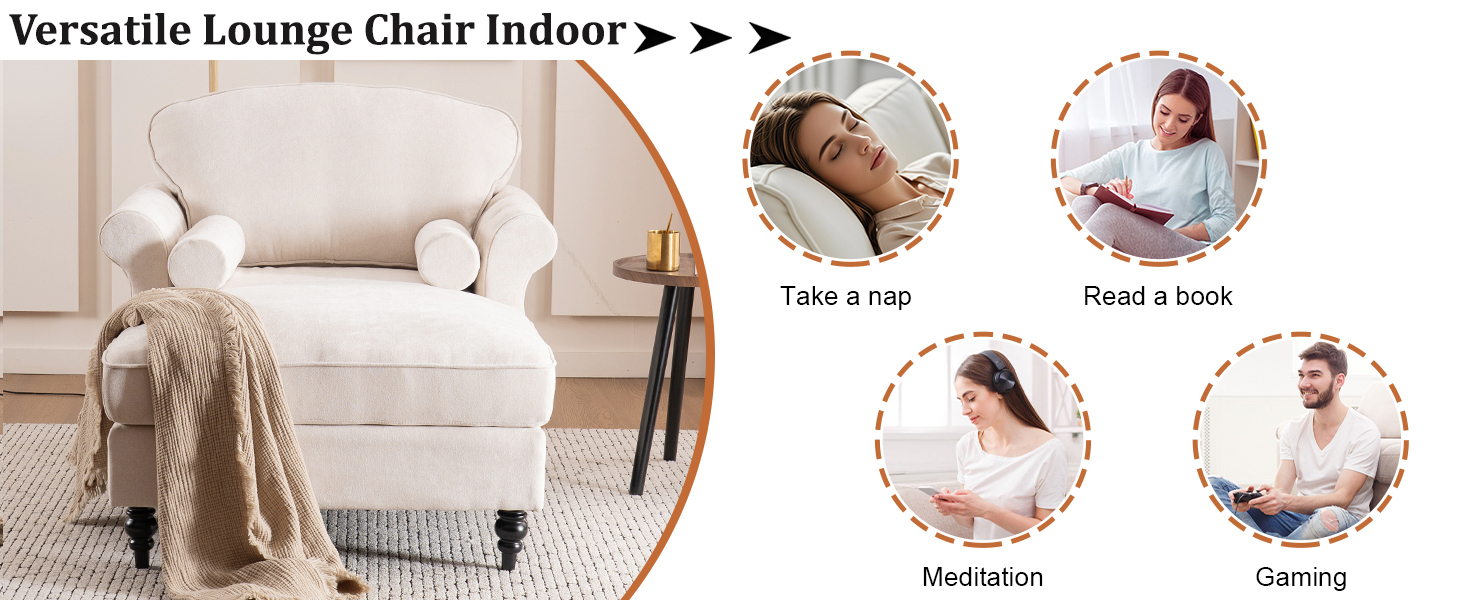 oversized chaise lounge indoor upholstered sofa bed reading couch sleeper armchair comfy modern