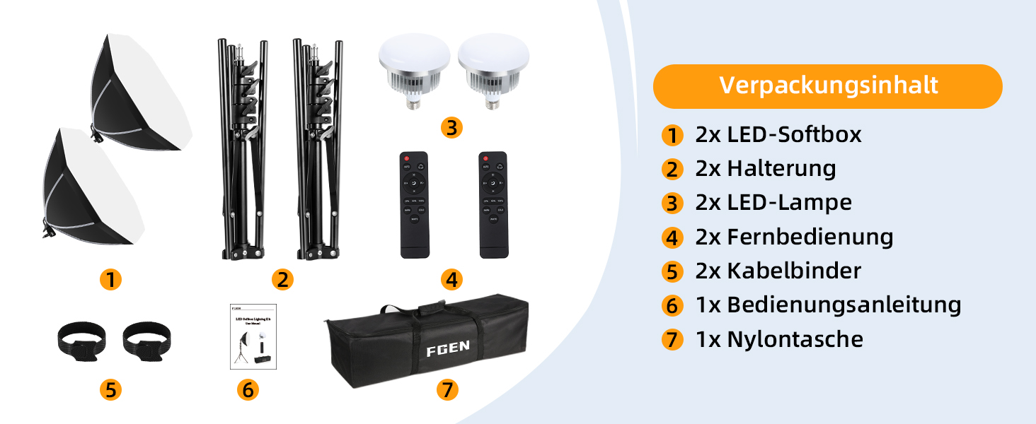 Mehrere Produktansichten zeigen zwei weiße Plattformbettrahmen in minimalistischem Design, wobei die Optionen für die LED-Beleuchtung und die Komponenten des Matratzenstützsystems abgebildet sind.