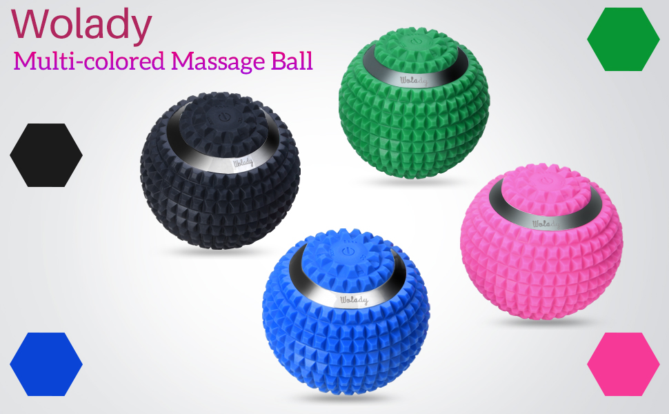 Vibrating Massage Ball Wolady 4Speed HighIntensity