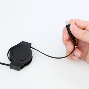 Soft cable with a light tug feel.