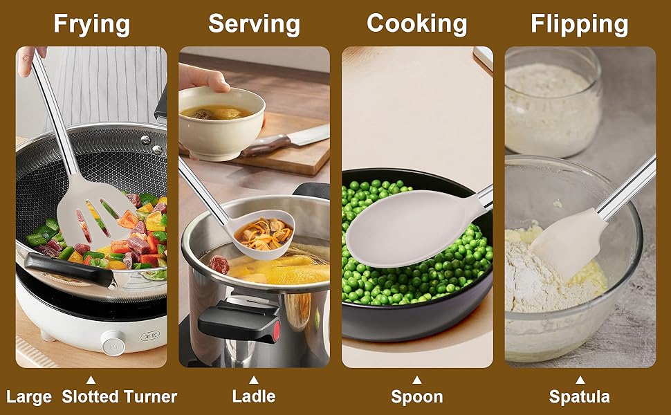 kitchen utensils stainless steel handle