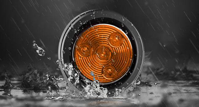 2inch Amber round side marker light clearance lights