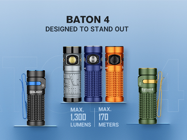 オーライト Baton 4 Premium Edition LED 1300lm OLIGHT Baton4 Premium Edition EDC Flashlights 1300 Lumens