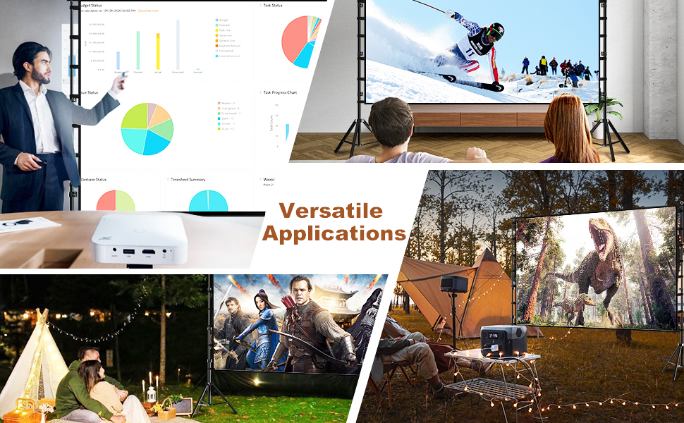 projector screen outdoor with stand