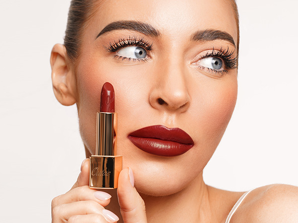 Deep Red Lipstick