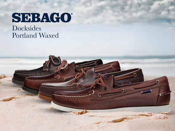 Amazon.com | Sebago Portland Waxed Boat Shoes - Handsewn
