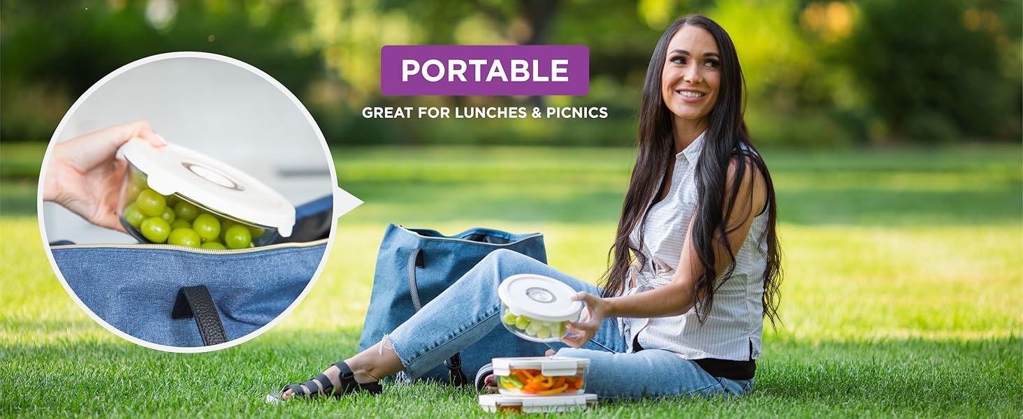 Portable Design - take with you anywhere for lunch or snack, picnic, indoor and outdoor use