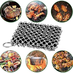 kettenhemd für gusseisenpfannen