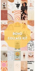 boho wall collage kit aesthetic pictures