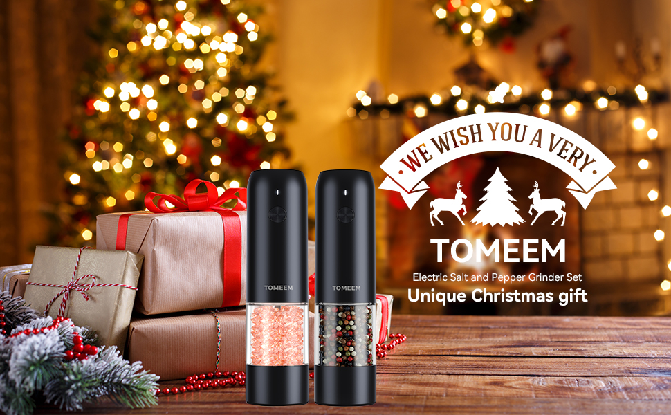 electric salt and pepper grinder set/Merry Christmas!