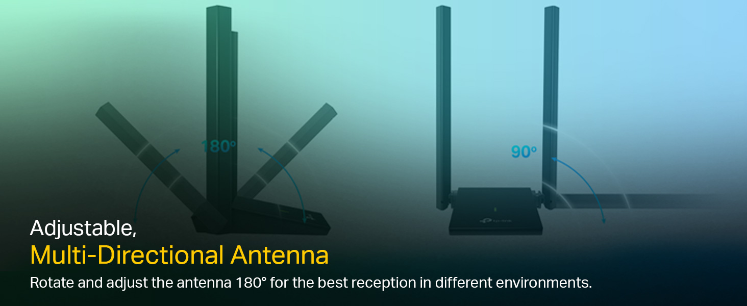 Archer T4U Plus AC1300 Dual Antennas High-Gain Wireless USB Adapter