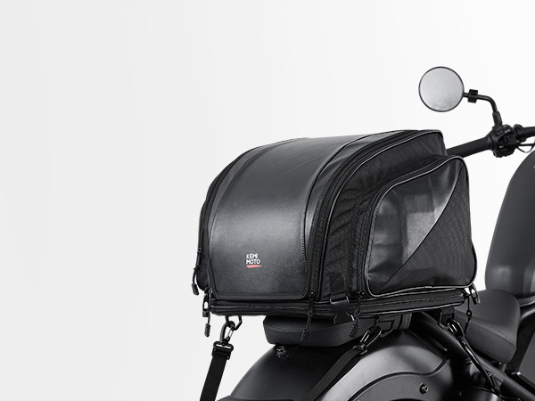 Amazon | KEMIMOTO バイク用 シートバッグ 拡張機能あり 25-45L