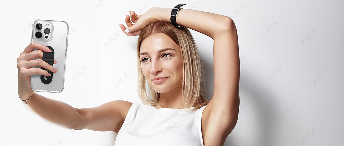 cell phone finger grip ring holder u shape stand back stylish gripper strap hand slim loop selfie