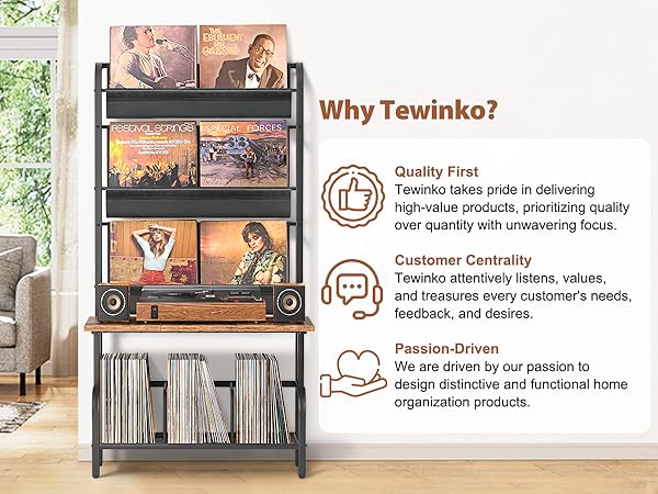ぽ*ん様 Vinyl Player Record Rack Amazon.com: Record Player Stand with Vinyl Storage, Record