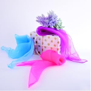 Amazon.co.jp: 10色 20枚 スカーフ シフォン ジャグリング