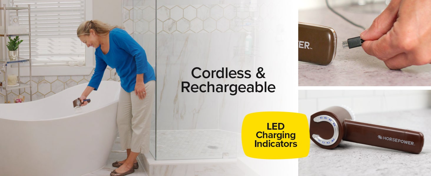 Amazon.com: Horsepower Electric Power Scrubber, Waterproof, Spins 350