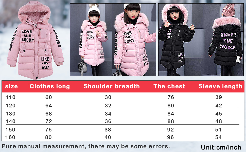 Meisjes winterjas winterjas donsjack kinderen donsjas outdoor jas outerwear