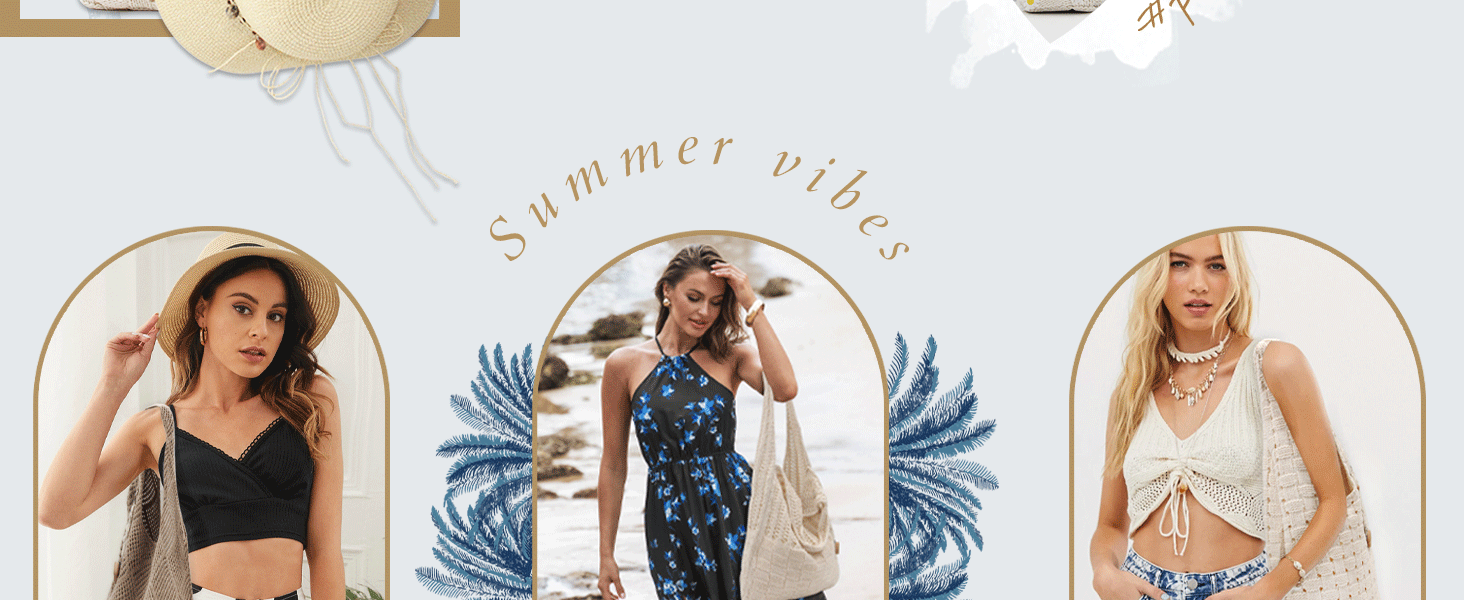 crochet mesh beach bag with hat clips for summer travel holiday