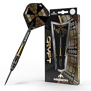 misson darts crypt M2 ソフト＆スティールセット Mission Crypt Darts - Soft Tip - M2 - Black & Gold – Mission