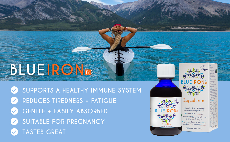Blueiron Liquid Iron Supplement with Nordic Blueberries + Vitamin C