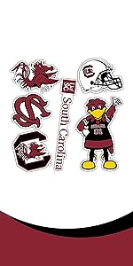 University of South Carolina stickers, Cocky, Gamecocks, school, college, students, fans, alumni