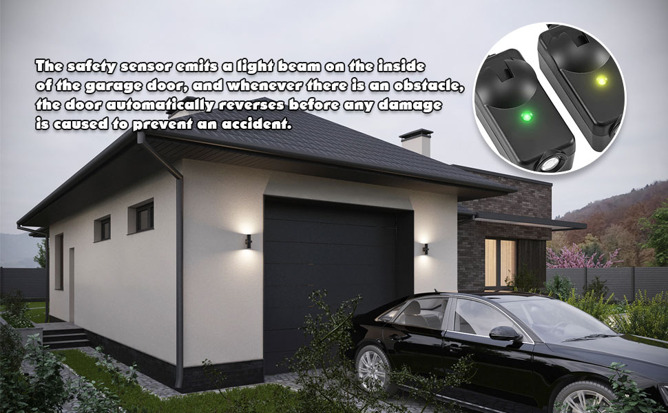 Universal 41A5034 G801CBP Garage Door Safety Sensor Kit, Compatible with Liftmaster Chamberlain