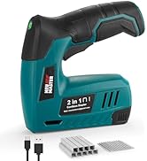 NEU MASTER Electric Staple Gun, 2 in 1 Cordless Staple Gun/Brad Nailer, 4V Electric Stapler with ...