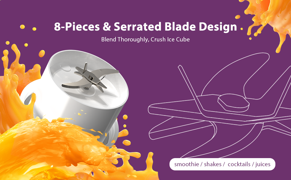 Portable Blender, Mini Blender For Shakes and Smoothies