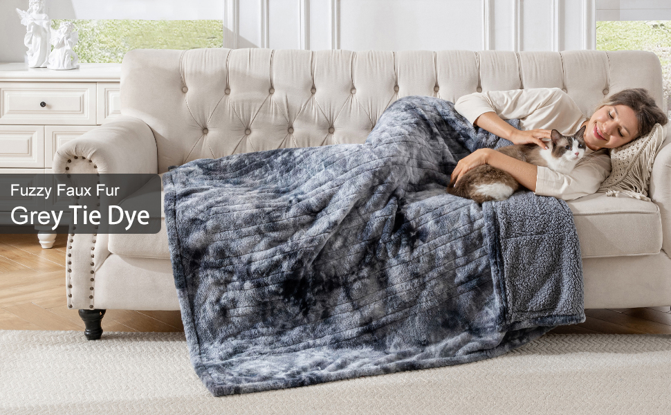 ceamorfco Heated Blanket Electric Throw with 6 Heat Levels