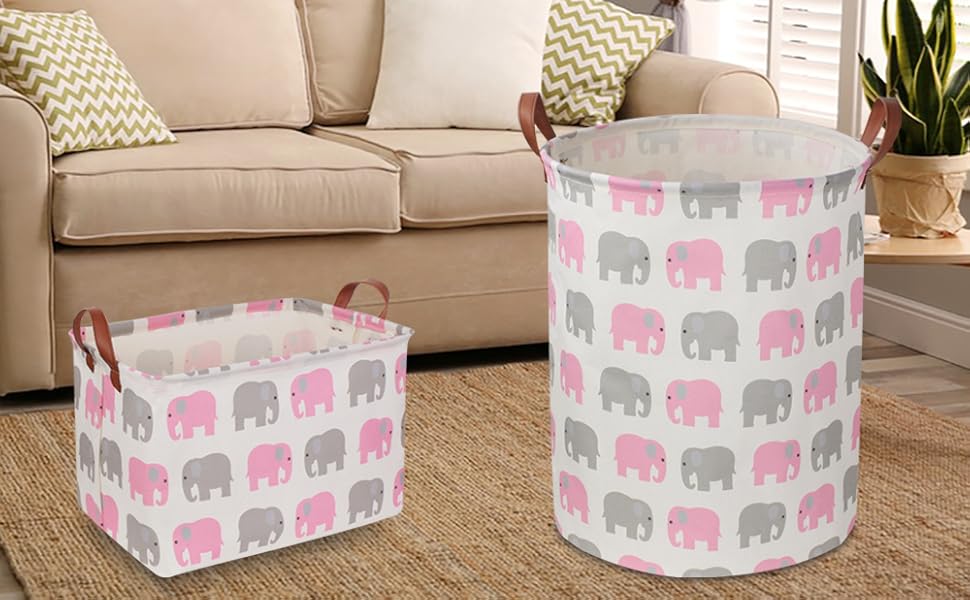 NTAOHAMPER Baby Girl Laundry Basket,Waterproof Kids Hamper