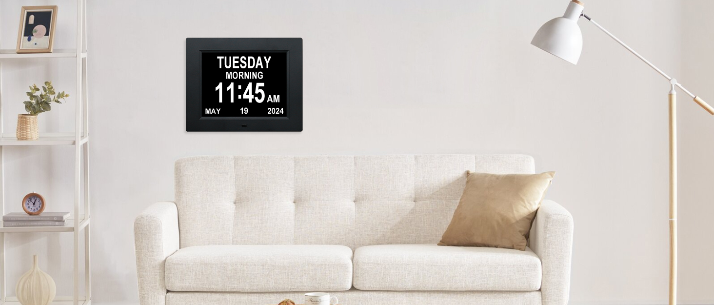 Digital Day Calendar Clock