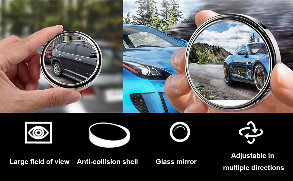 a pair of car mirrors