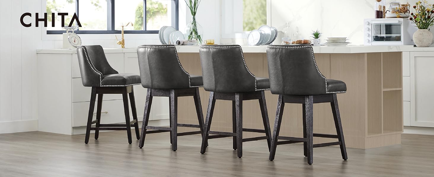CHITA Swivel Counter and Bar Barstools