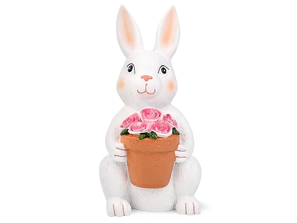 Brightever Solar Powered Outdoor Garden Statues- Rabbit with
