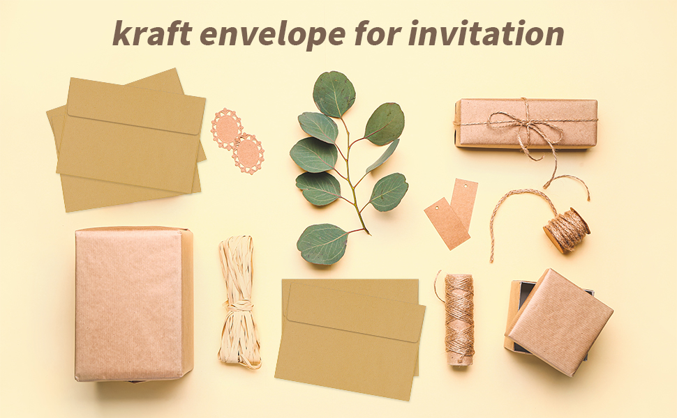 YINUOYOUJIA Kraft Envelopes 5x7 envelopes 50 pack