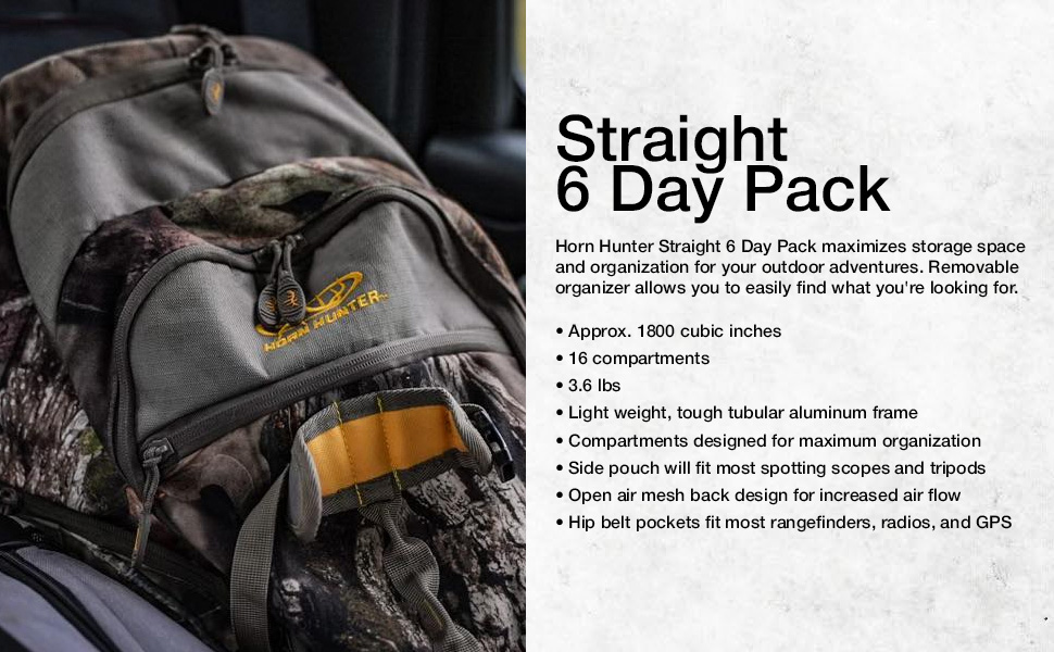 horn hunter Straight 6 Day Pack