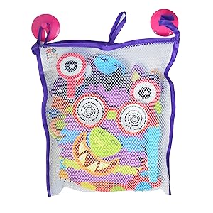 silly monsters bath stickers toy bag storage
