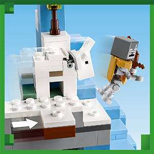 LEGO 21243 Minecraft Ośnieżone szczyty, Zestaw Konstrukcyjny z Jaskinią ...