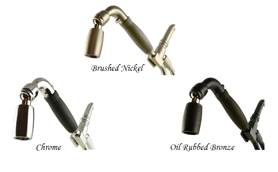 High Sierra's Solid Metal Handheld Shower Head Kit with SlipFree Grip