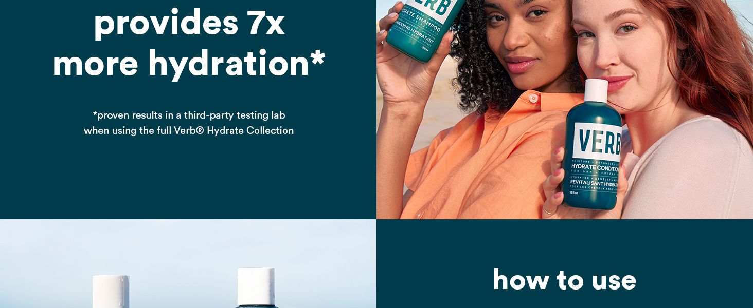 hydrate shampoo and conditioner provides 7x hydration